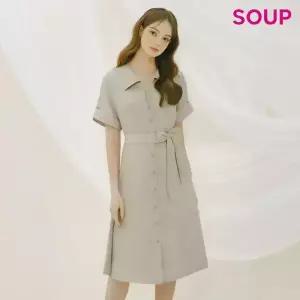 셔츠형 벨티드 루즈핏 원피스 (SZ4OP91)