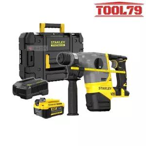 스탠리 SBH910M1T 충전 로터리 해머드릴 20V MAX 4.0Ah 배터리 1개 SDS PLUS 브러쉬리스 함마 햄머 로타리