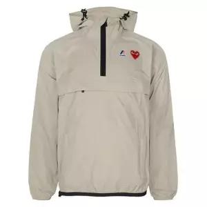 꼼데가르송 MUST IT_X까웨 25FW 베이지 아노락 후드 하프집업 자켓 AZ-J502-051-3
