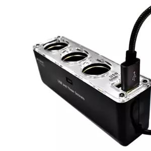 rozet 차량용멀티탭 소켓3구 시거잭 충전기 RX-6800_W9090D1