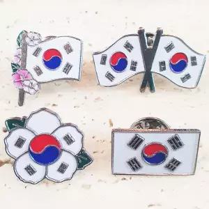 아트박스/라베끄 K-컬처 태극기 뱃지-클래식무궁화플로럴싱글커플