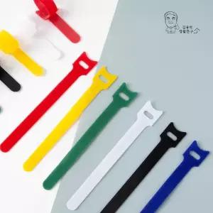 선정리 컬러 벨 크로 타이 케이블 전선정리 찍찍이 홀더 50p/벨크로/테이프/케이블타이/찍찍이밴드/밸크로