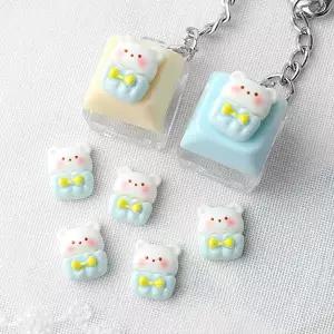 싼비즈 [6424-25]아크릴 키캡파츠 탑꾸재료 컵케이크곰돌이 10.6x13mm ,1개