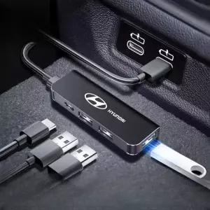 차량용 현대 멀티 허브 포트 USB 확장 연장 C타입
