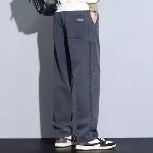 엘럽 캐주얼 가을 바지 남자 통바지 면바지 와이드 빅사이즈 허리 레져 밴딩 박템3