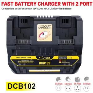 듀얼 USB 포트 충전기 DCB102 디월트 이온 배터리용 12V-20V 전동 공구 DCB200
