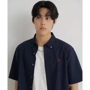빈폴 BEANPOLE MEN 옥스포드 반소매 셔츠 네이비 BC6365C12R 235841
