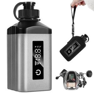 Xiutantxmd 미니 휴대용 낚시 릴 배터리 충전기 포함 5 000mAh 14.8V 프로페셔널 전기 리튬 스마트 디지털 디스플레이 염분 저항성