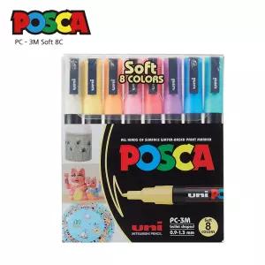 [알앤비]POSCA 유니 포스카 3M 파스텔 8색 세트 PC-3M-SOFT COLOR 8C