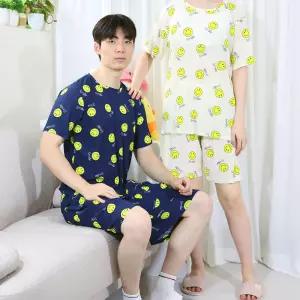 남녀 여름 캐릭터 냉감 스마일 홈웨어 99 빅사이즈 파자마 반팔 잠옷세트 A40
