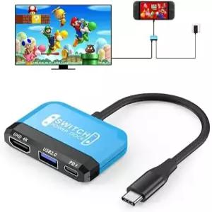 닌텐도 스위치 2/스위치/OLED용 독 4K@60Hz HDMI USB 3.0 포트 C PD 100W 충전 도킹 스테이션용 미니