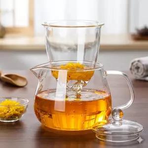 내열유리 차포트 1.3L 홈카페 티타임 티포트 유리주전자