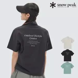 [스노우피크]씬테크 여성 우븐 스탠드넥 반팔 아노락 S24MWSAN35