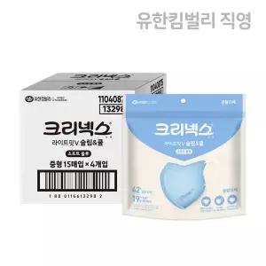 크리넥스 마스크 라이트핏V 슬림&쿨 국산 여성 중형 15p 4EA MNS