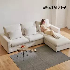 라자가구 블로썸 구스 방수 아쿠아텍스 거실 모듈 4인 패브릭 소파