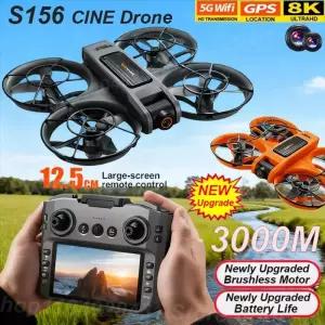 드론 새롭게 오리지널 S156 PRO 8K WIFI GPS 전문가용 HD 항공 촬영 RC 항공기 듀얼 카메라 쿼드콥터