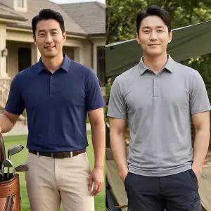 버팔로 쿨링핏 반팔카라티 중년남성 여름폴로골프티