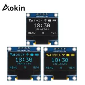 AOKIN 96 인치 OLED IIC 직렬 흰색 디스플레이 SSD1315 128X64 Blue