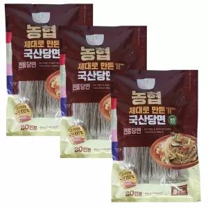 농협 100프로 국산 전통 당면 400g x 3개