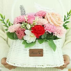가정의달 센터피스 비누꽃 카네이션 바구니 어버이날 스승의날 부모님 선생님 생신 선물 꽃바구니