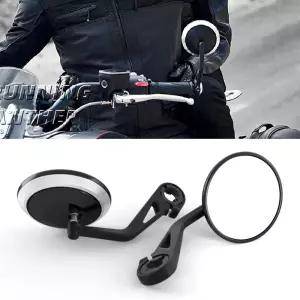 오토바이 CNC 핸들 바 핸들 바 Rearview 사이드 미러 바 엔드 미러 키트 Street Trident 660 Bobber T120 D