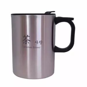 스텐 머그컵 대용량 0.45L 리스 손잡이컵 스테인레스 뚜껑 스댕 스탠