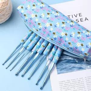 DIY 코바늘 세트 12종 필통형 케이스 파우치 뜨개질 용품 도구 정리가방 보관 12 형케이스 질바늘 질용품 D