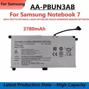 노트북 7 BA43-00377A NP740U3L-L02US NP740U3M-K01US NP740U5M NP800G5M 전화용 고용량 AA-PBUN3AB 배터리