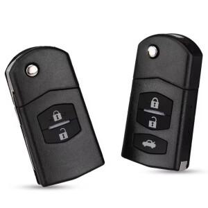 마쯔다 2 3 5 6 RX8 MX5 키 버튼 교체용 리모컨 자동차 폴딩 플립 쉘 케이스 커버