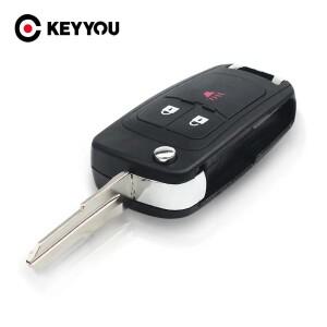 KEYYOU 1개 쉐보레호환 스파크 2012 용 교체 플립 키 3버튼 리모컨 자동차 쉘 케이스