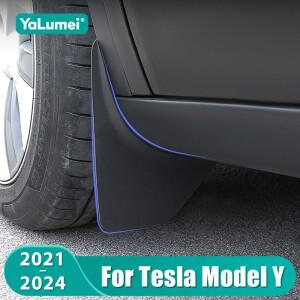 테슬라 모델 Y 2021 자동차 머드 플랩 앞뒤 바퀴 머드가드 펜더 액세서리