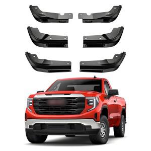 GMC Sierra 2019-2025 액세서리 용 6PCS 머드 가드 1500 맞춤형 전면 및 후면 플랩, 모든 날씨 긁힘 방지