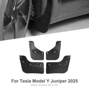 LUCKEASY for Tesla 모델 Y 출시 2025 주니퍼 리어 휠 머드 플랩 스플래시 가드 진흙 펜더 세트 자동차 수