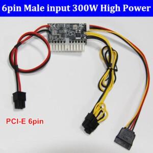PC 컴퓨터 네트워크 서버용 미니 소형 ITX PSU 피코  DC 6 핀 입력  12V 고전력 DC-ATX  300W ATX 24