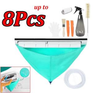 1-8Pcs 에어컨 청소 가방 방수 배수 청소 배수관 에어컨 청소 커버 키트 청소 워터 커버