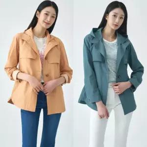 지센 여성 봄여름 이월상품 후드탈착 사파리 코트 자켓 LCCAO331