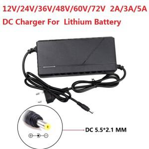 12V 24V 36V 48V 60V 72V 충전기 2A 3A 5A 리튬 배터리 팩 42 54.6 67.2 84V DC EU 스마트 스마트 고속