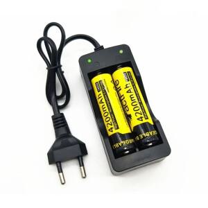 듀얼 슬롯 USB 배터리 스마트 충전기 (18650 26650 16340 14500 호환) 리튬이온 3.7V 충전식 범용