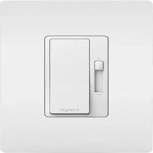 레그랑 래디언트 150와트 단극/3방향 LED 어드밴스드 디머 라이트 스위치 나사 없는 벽판 디밍 가능한