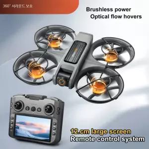 S156 미니 드론 4K 전문가용 HD 카메라 대형 화면 2.4G WIFI FPV 드론 브러시리스 광학 흐름 호버링 접이식