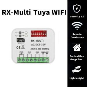 RX-Multi 280-915MHz TUYA WIFI 차고 문 리모컨 수신기 RF 제어 플라스틱 DC9-30V 롤링 코드 포함