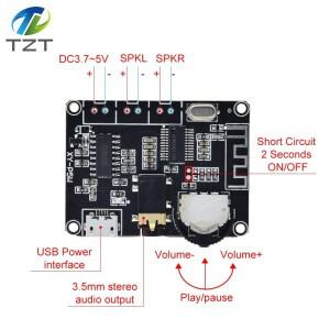 Arduino호환 diy 키트 용 5W + TZT PAM8406 Bluetooth 5.0 DC3.7-5V 스테레오 오디오 전력 증폭기 모듈 XY-