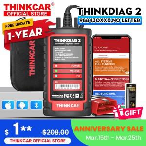 씽카 씽크다이아그 2 풀 시스템 Canfd 프로토콜 15가지 리셋 서비스 1년  OBD2 진단 도구 양방향 ECU 코딩