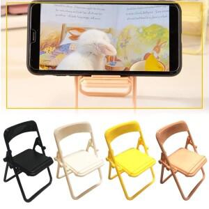 1Pcs 접이식 미니 소형 소형 뒤 의자 크리 에이 티브 휴대폰 홀더 휴대용 접는 스탠드 장식 편한 데스크탑