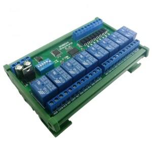 N4D8B08 DC 12V 24V 8 절연 입력 및 출력 DIN35 C45 레일 박스 UART RS485 릴레이 모듈 Modbus RTU 제어 스