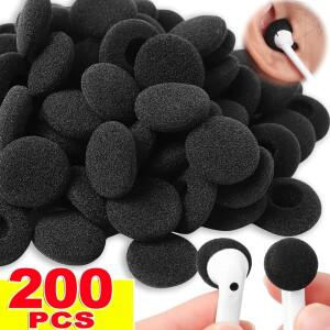 200/100/50/20PCS 이어 버드 폼 커버 소프트 스폰지 팁 교체 헤드폰 패드 보호기 귀마개