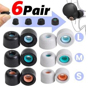 소니 호환호환 WF-1000XM4/WF-1000XM3 교체용 이어폰 이어팁 S M L 귀마개 이어버드 커버용 1/3/6쌍 메모리