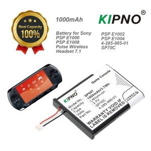 KIPNO 1000mAh 게임 콘솔 배터리 SP70C 소니 호환호환 PSP E1000  펄스 무선 헤드셋 7.1용