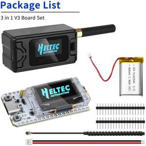 메쉬스타틱 헬텍 V3 ESP32 LoRa 32 개발 보드 키트 800mAh 배터리 케이스 SX1262 915MHz 멀티밴드 OLED USB