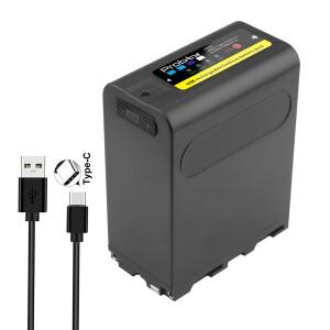 소니 호환호환 캠코더 HXR-MC1500C NEX-EA50 HVR-Z7C NX3 5 LED 비디오 라이트용 12000mAh NP-F990 F960 디